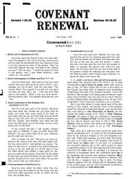 Covenant Renewal - Gary North