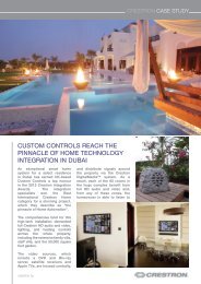 Crestron Controlled Villas in Dubai - Custom Controls