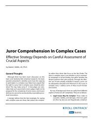 Juror Comprehension In Complex Cases - Kroll Ontrack