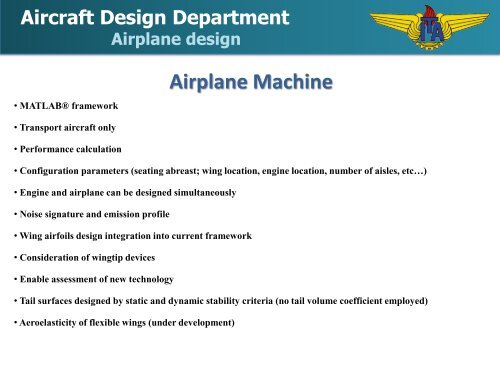 Department of Aircraft Design - ITA