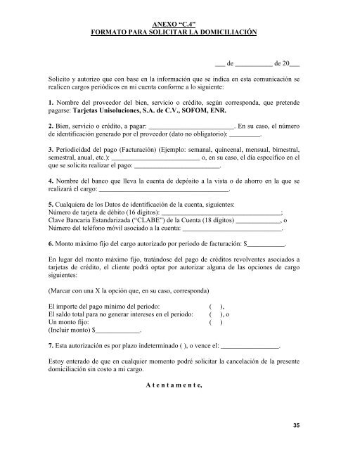 formato contrato reca - Itaucard