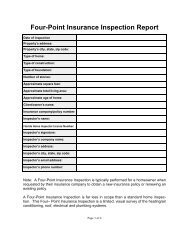 Four-Point Insurance Inspection Report - Contractors Institute