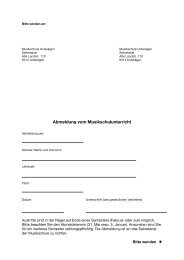 Formular fÃ¼r ABMELDUNGEN - Musikschule UnterÃ¤geri