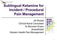 Sublingual Ketamine for Incident / Procedural Pain Management