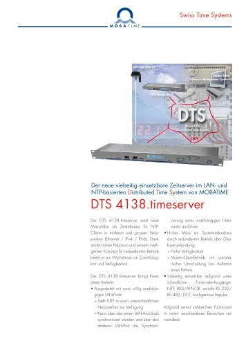 DTS 4138.timeserver - MOBATIME Swiss Time Systems