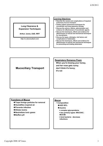 Mucociliary Transport