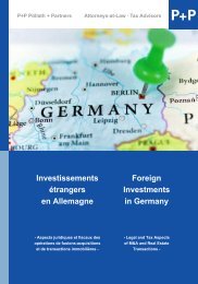 Investissements Ã©trangers en Allemagne Foreign Investments in ...