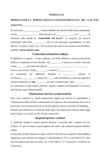 Mod. 20 modello perizia giurata - Comune di Tremestieri Etneo