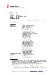 Acta del Ple Ordinari de setembre de 2011 - DiputaciÃ³ de Girona