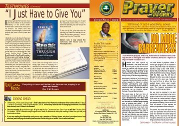 PRAYER WORKS September 06 EDITION - RCCG Victory House ...