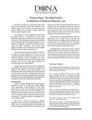 Position Paper: The Birth Doula's Contribution to Modern Maternity ...