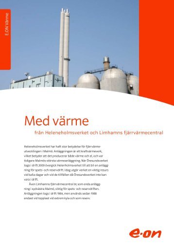 Heleneholmsverket och Limhamns fjÃ¤rrvÃ¤rmecentral - E-on