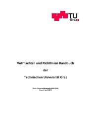 Vollmachten und Richtlinien Handbuch der TU Graz - mibla.TUGraz ...