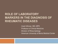 Role of Markers in the Diagnosis of Rheumatologic Diseases