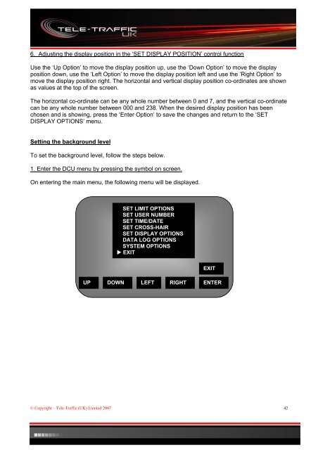 LTI 20.20 Laser Speed Measurement Devices and ... - Tele-Traffic UK