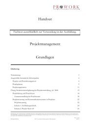 Handout Projektmanagement Grundlagen - prowork.cc