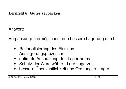 Lernfeld 6: Güter verpacken Frage: Was ist Packgut?