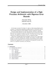 Design and Implementation of a High Precision Arithmetic with ...