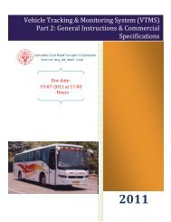 General Instructions & Commercial Specifications - KSRTC