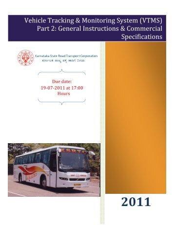 General Instructions & Commercial Specifications - KSRTC
