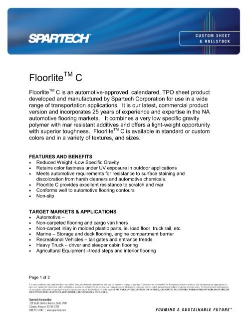Floorlite C - Spartech Corporation