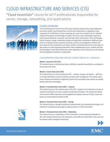 CLOUD INFRASTRUCTURE AND SERVICES (CIS)