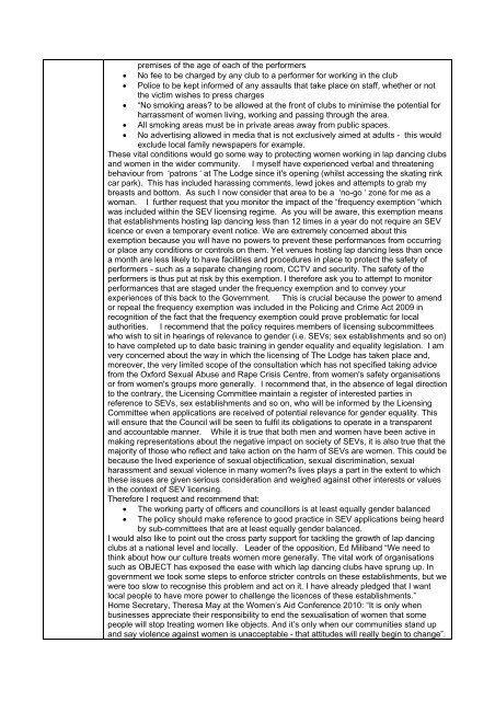 Draft Sex Establishment Policy - Appendix , item 11. PDF 8 MB