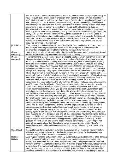 Draft Sex Establishment Policy - Appendix , item 11. PDF 8 MB