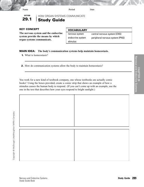 Homeostasis Study Guide