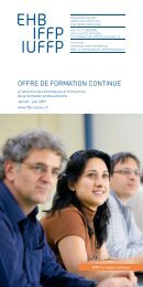 OFFRE DE FORMATION CONTINUE - EHB