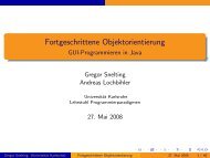 Fortgeschrittene Objektorientierung - GUI-Programmieren in Java