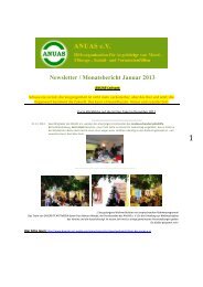 Newsletter / Monatsbericht Januar 2013 - ANUAS e.V.