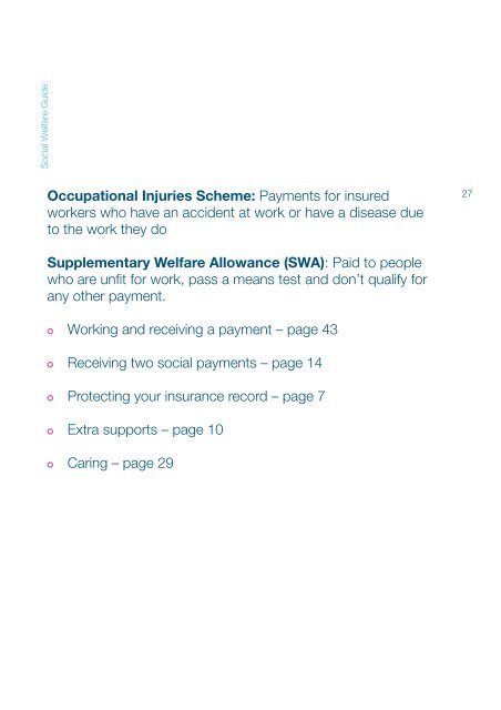 A Short Guide to the Irish Social Welfare System - Irish Congress of ...