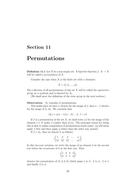 Permutations