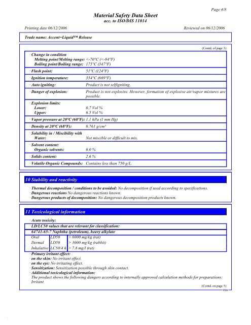 MSDS Sheet - Legacy Decorative Concrete Systems, Inc.