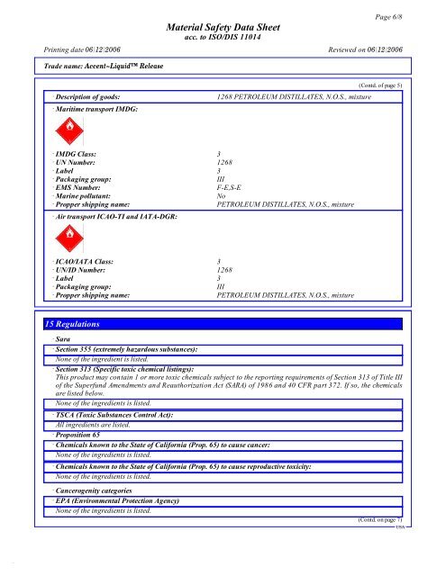 MSDS Sheet - Legacy Decorative Concrete Systems, Inc.