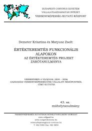 Ã©rtÃ©kteremtÃ©s funkcionÃ¡lis alapokon - Budapesti Corvinus Egyetem