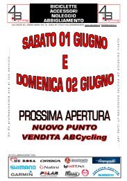 Programma Festa della Bici del Comune di Mori