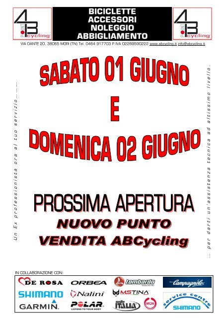 Programma Festa della Bici del Comune di Mori