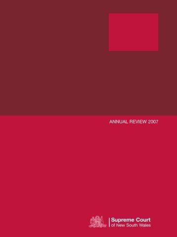 Annual Review 2007 - Supreme Court of NSW