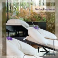 Day Spa Programmes - The G Hotel