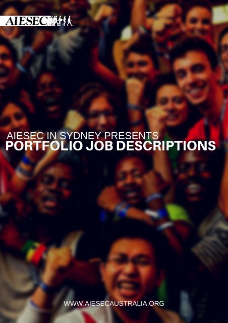 PORTFOLIO JOB DESCRIPTIONS