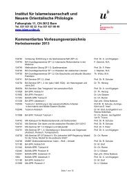 Kommentiertes Vorlesungsverzeichnis - Institut für ...