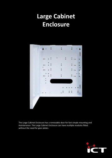 Large Cabinet Enclosure Brochure (245.8 Kb) - ICT