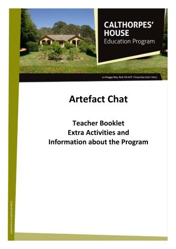 Download Teachers Booklet - ACT Museums and Galleries