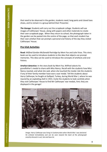 Download Teachers Booklet - ACT Museums and Galleries