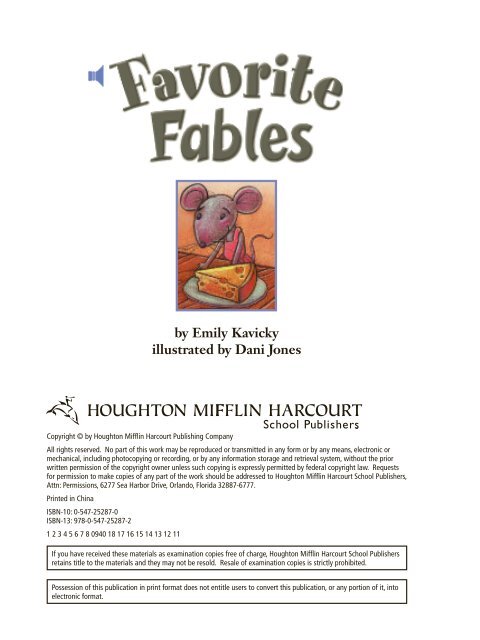 Lesson 24:Favorite Fables