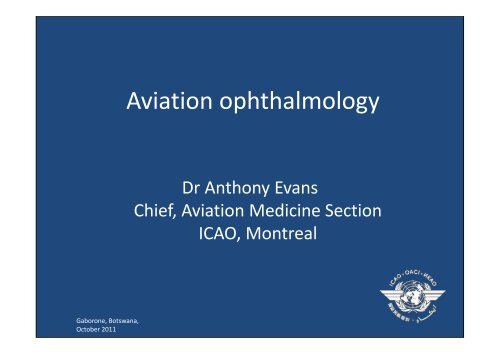 Aviation ophthalmology