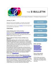 CCVO Bulletin - Alberta Council of Women's Shelters