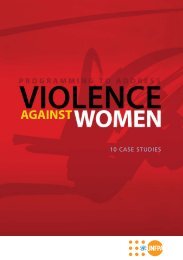 Programming to Address Violence Against Women - UNFPA Europe